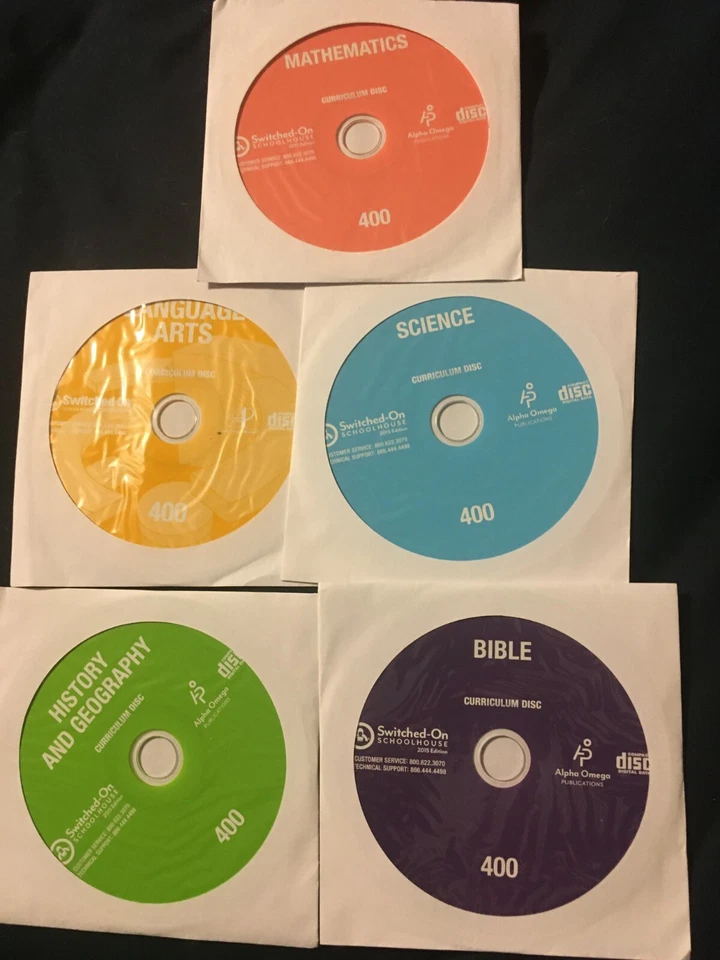 Switched on Schoolhouse, 4th grade 5’subject complete free ship, AOP SOS - Image 1 of 1