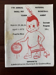 1975 Small Fry Tournament - Souvenir Program - Basketball - Puerto Rico - Bild 1 von 2