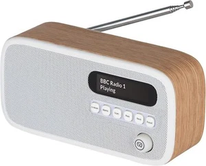 VQ Dexter Portable DAB Radio Digital FM Mains Powered & Battery Oak - Picture 1 of 8