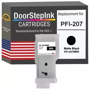 Cartuchos de tinta compatibles DoorStepInk para Canon PFI-207 negro mate 300 ml-EE. UU. - Imagen 1 de 6