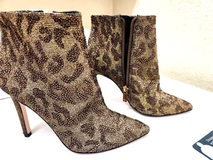 Beautiful Jessica Simpson Rhinestone Boots multicolor size 6 very good condition - Picture 1 of 6