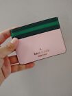 Kate Spade Pineapple Pink Yellow Leather Small Slim Card Holder Case Nwt
