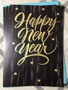 3 Hallmark Happy New Year Card Cards Anyone Friend Family 8x5.25 Expressions - Picture 1 of 2