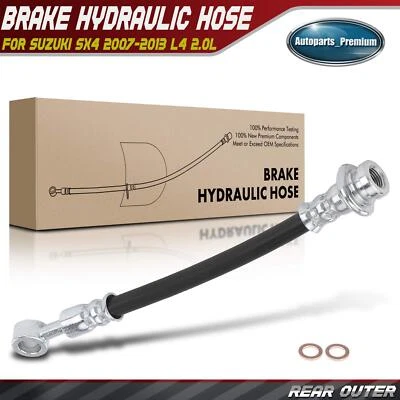 Rear Outer Brake Hydraulic Hose for Suzuki SX4 2007 2008 2009 2010-2013 L4 2.0L - Image 1 of 4