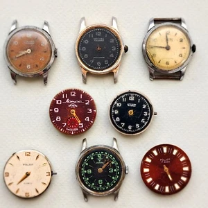 Lot of 8 Vintage Soviet Watches – USSR 1st Moscow Watch Factory – Parts/Repair - Picture 1 of 10