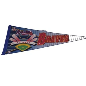 Rare Vintage MLB ATLANTA BRAVES MLB FULL SIZE Baseball PENNANT  - Picture 1 of 6