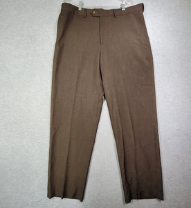 Croft & Barrow Pants Mens 36x32 Brown Ultra Soft Microfiber Straight NWT - Picture 1 of 13