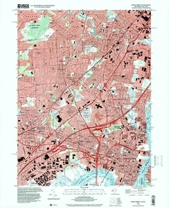 Perth Amboy NJ Topographic Map 1995 USGS – Premium Matte Print – Historic NJ - Picture 1 of 1
