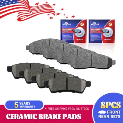 Pastillas de freno delanteras traseras de cerámica para Nissan Frontier 2005-2018 2005-2015 Xterra Foto 1 de 4