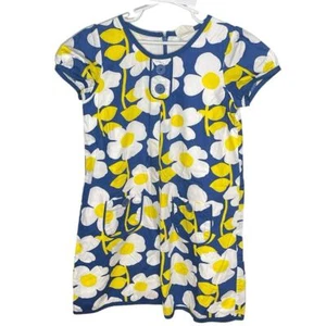 Mini Boden Girl's Dress 9-10Y Blue White Daisy Print Short Sleeve - Picture 1 of 4