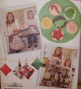 SEWING PATTERN Simplicity 2492 Adult sz 10-20 & Child sz 3-8 APRONS POT HOLDERS - Picture 1 of 3