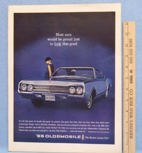 Vintage 1965 Magazine Ad for Oldsmobile Dynamic 88 With Action-Line Design - Imagen 1 de 3