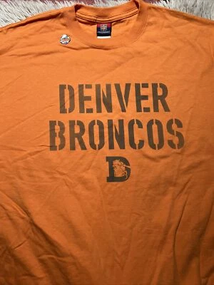Denver Broncos Gridiron Clásica NFL Camiseta por Reebok Naranja Para Hombre Talla Grande Foto 1 de 4