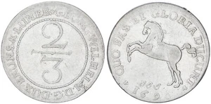 Braunschweig-Lüneburg 2/3 Thaler 1690 Georg-Wilhelm VF 112919 - Picture 1 of 1