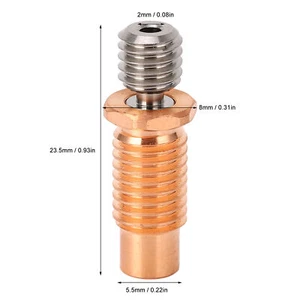 Nozzle Throat Heat Break Heatbreak Tube 1.75mm 3D Printer Accessory For V6 - Zdjęcie 1 z 12
