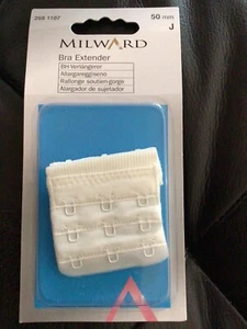 50mm 3 Hook Milward White Bra Extender - Picture 1 of 1