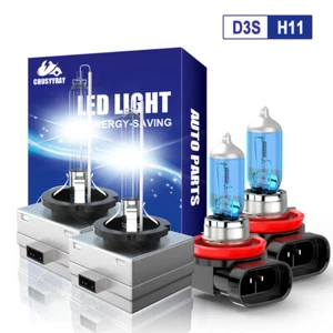 For Ford Mustang 2013-2018 - D3S Xenon Headlight Bulbs Hi/Lo Beam + Fog Light 4X - Picture 1 of 14