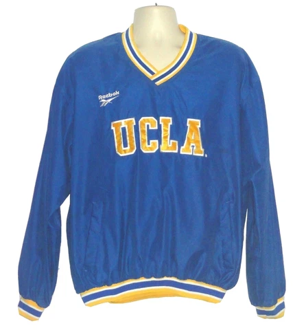 Vintage Reebok Men's UCLA Bruins V-Neck Pullover Size: Medium Blue/Yellow Cover