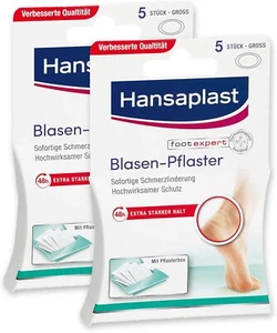 2 Hansaplast Blasen Pflaster Druckschmerzen mit Pflasterbox 48h starker Halt - Bild 1 von 1