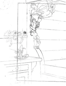 Pinocchio Disney seltene Animation Layout Fotokopie 024 - Bild 1 von 1