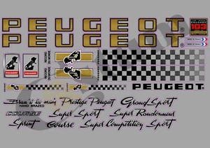 PEUG505 STICKERS DECALS PEUGEOT vélo bike bicycle - Imagen 1 de 24