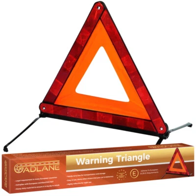 GADLANE Safety Warning Triangle Reflective Road Emergency Breakdown Hazard