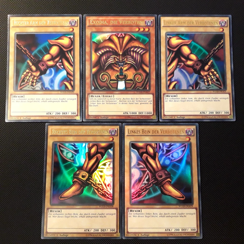 Yu-Gi-Oh! Exodia, die Verbotene, YGLD-DEA17-21, UR, 1. Auflage, 4x NM, 1x PL - Bild 1 von 4