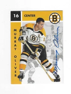 Signed MURRAY OLIVER Boston Bruins 1995-96 Parkhurst 1966-67 Card #9 w/COA - Picture 1 of 1