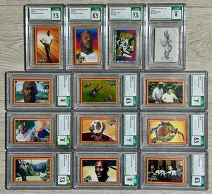 13x CGC CSG GRADED LOT ~ Michael Jordan 1996 Upper Deck Space Jam Stickers Foil - Picture 1 of 6