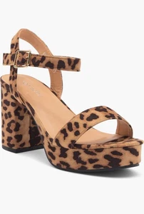 Neu.! Top Guy Schuhe Freizeit Sandalen Beverly Plateau Gr. 7M Leopardenriemen wunderschön - Bild 1 von 6