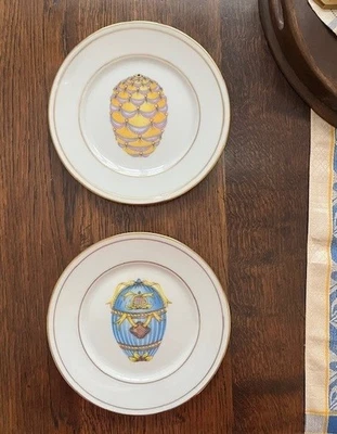 Email de Limoges St. Limoges Fabergé Huevo Porcelana Ensalada Platos Pascua Juego de 2 Foto 1 de 4
