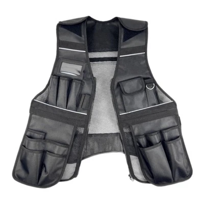 Tool Vest Nylon Mesh Breathable Design All Year Round Construction Safety Gear - Image 1 of 4