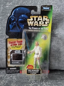 Star Wars The Power Of The Force Freeze Frame Luke Skywalker Blast Shield Figure - Picture 1 of 2