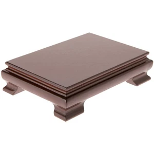 Plymor Walnut Rectangle Wood Veneer Footed Display Base, 6.5"W x 4.375"D x 2.5"H - Picture 1 of 1