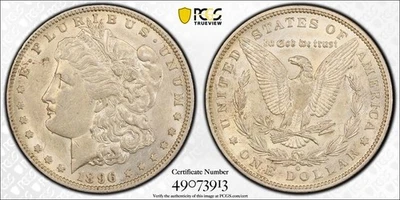 1896 O PCGS AU50 - Silver Morgan Dollar $1 US Coin #56176A - Image 1 of 4