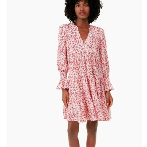 Abito Tuckernuck Pomander Place Kenzo donna XS rosso floreale scarlatto Ditsy 2566 36