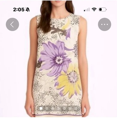 Elie Tahari Women's Sleeveless  Floral And Animal PrintDress Silk Blend, Size 4 - Image 1 of 4