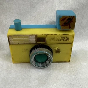 Vintage Marx blue/yellow instamatic toy camera Working Action - Picture 1 of 7
