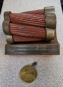 Cable suspensor puente Golden Gate 1936-1976 "STRANDS OF HISTORY" con moneda - Imagen 1 de 6
