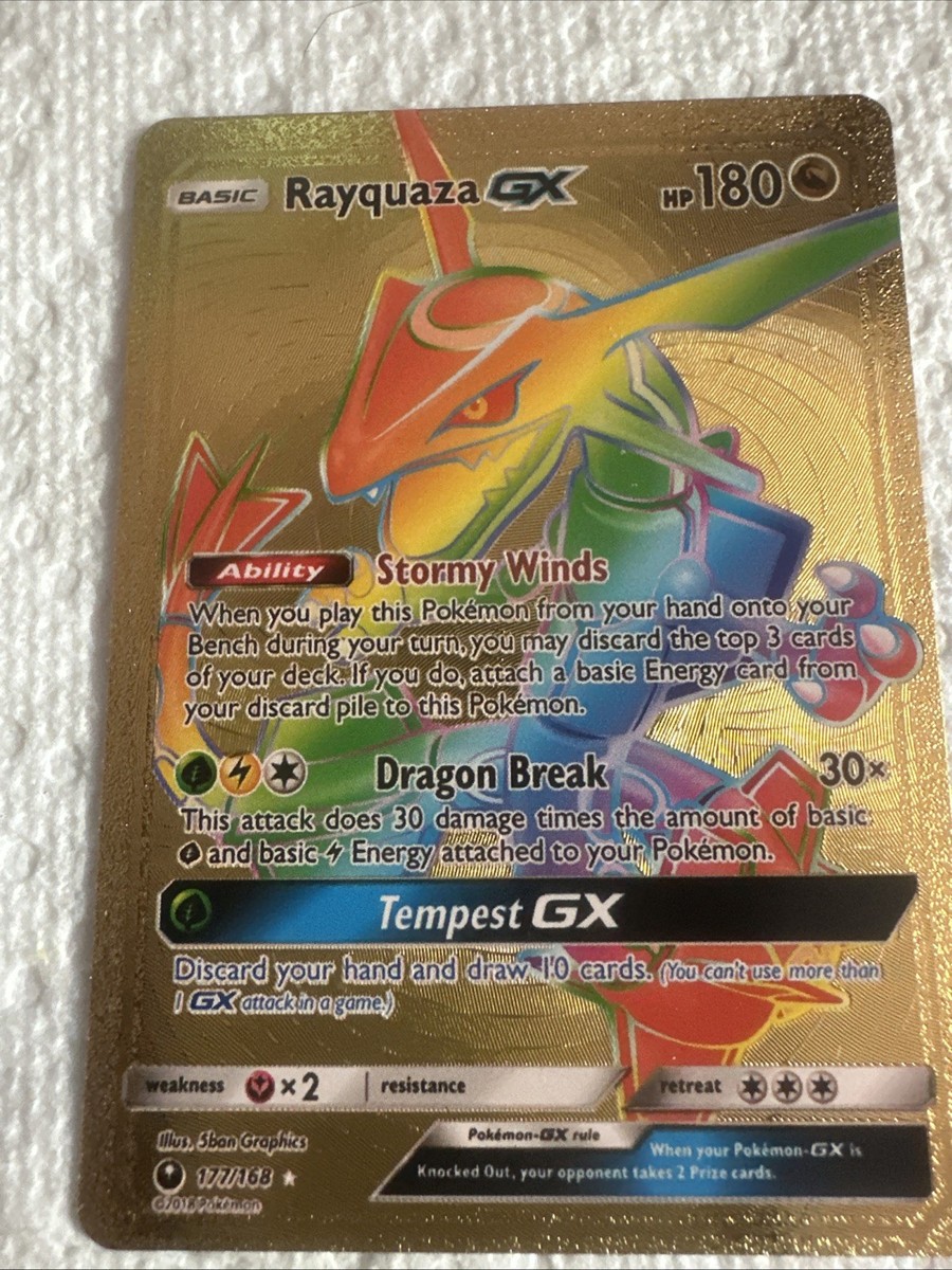 Dragon Rayquaza Pokémon TCG Rare Individual Collectible Card Dragon Rayquaza Pokémon TCG Rare Individual Collectible Card