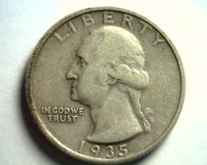 1935-S WASHINGTON QUARTER VERY FINE / EXTRA FINE VF/XF VERY FINE /EXTREMELY FINE - Picture 1 of 2