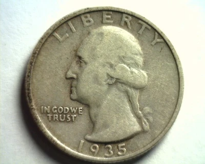 1935-S WASHINGTON QUARTER VERY FINE / EXTRA FINE VF/XF VERY FINE /EXTREMELY FINE - Image 1 of 2