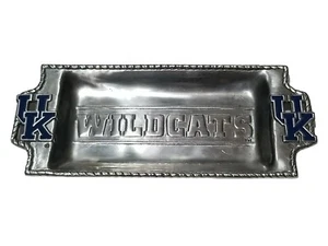 Kentucky Wildcats Memorabilia Serving Tray NCAA Pewter 12"x6" Arthur Court X - Picture 1 of 3