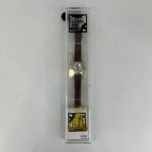 Vintage Disney Time Works Minnie Mouse Quartz Brown Band Watch NEW - Picture 1 of 6