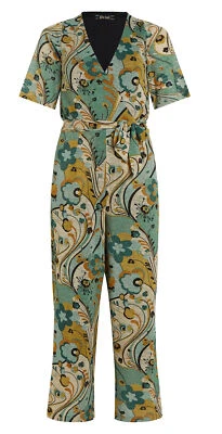 King Louie »ZITA FRENZY» Vintage Glitzer Floral JUMPSUIT Overall Rockabilly - Bild 1 von 4
