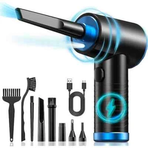 Cordless Rechargeable Compressed Electric LED Air Duster Blower Power Cleaner - Picture 1 of 7
