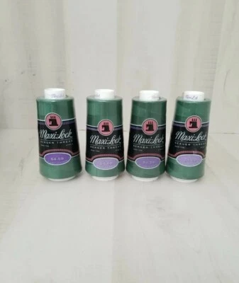 4 Maxi Lock Serger Thread 3000 Yard Cone Polyester Thread Churchill Green New - Image 1 of 2