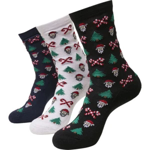 Urbanclassics Christmas Socks Grumpy Santa 3-Pack X-Mas - Picture 1 of 4