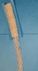 Ruban ancien / dantelle / 2,5m x 3,5 cm / beige / transparant / linge ancien - Picture 1 of 4