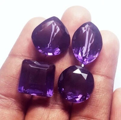 Violet Topaz 47.60 Ct/4 Pcs Lot Loose Gemstone With Free Gift - Image 1 of 4